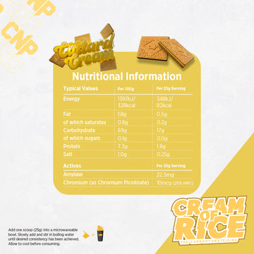 CNP Cream of Rice 2kg Complex Carbohydrates