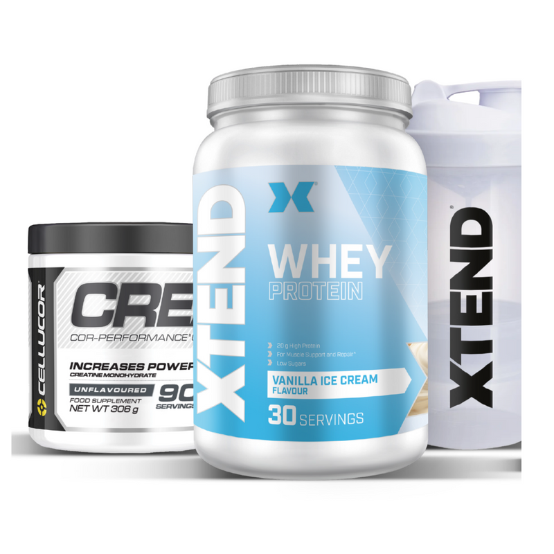 XTEND Whey Protein 30 Servings Cellucor Creatine 306g and a Free XTEND Shaker 600ml