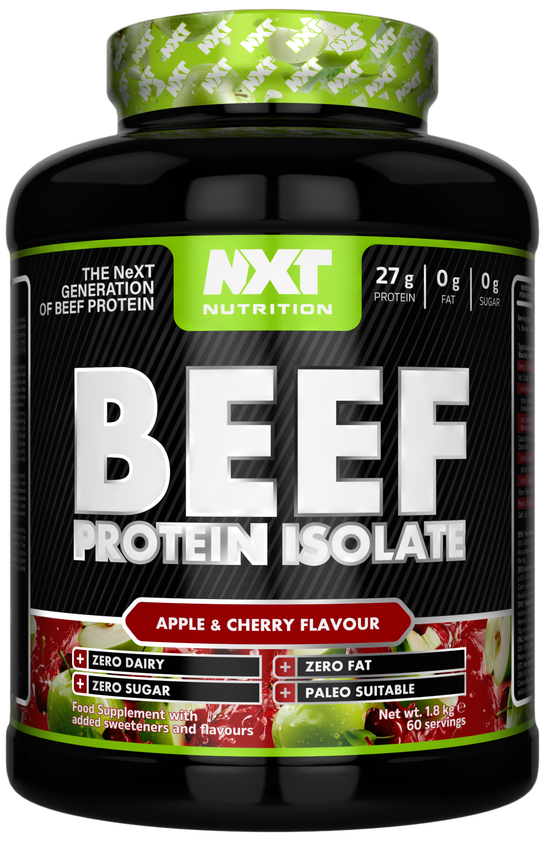 NXT Beef Protein Isolate 1.8kg | High Protein, Zero Dairy