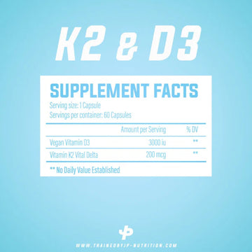 Trained By JP TBJP D3 & K2 60 Capsules | Immune Support