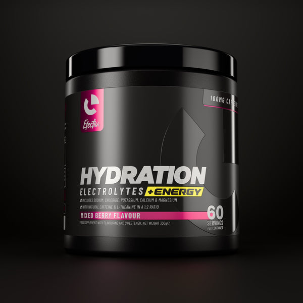 Efectiv Nutrition Hydration plus Energy electrolytes 330g tub, Mixed Berry flavour