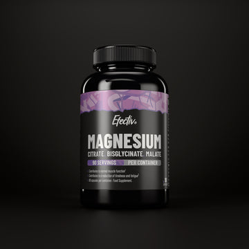 Efectiv Nutrition Magnesium citrate, bisglycinate and malate capsules tub