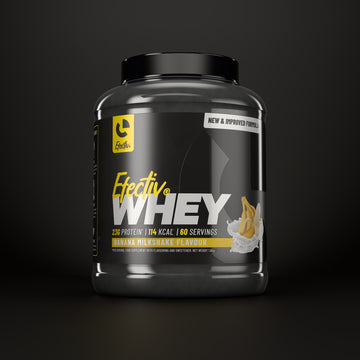 Efectiv Nutrition Whey Protein 1.8kg tub, Banana Milkshake flavour
