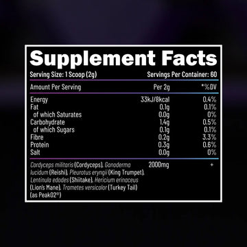 Efectiv Nutrition PeakO2® Mushroom Blend 120g