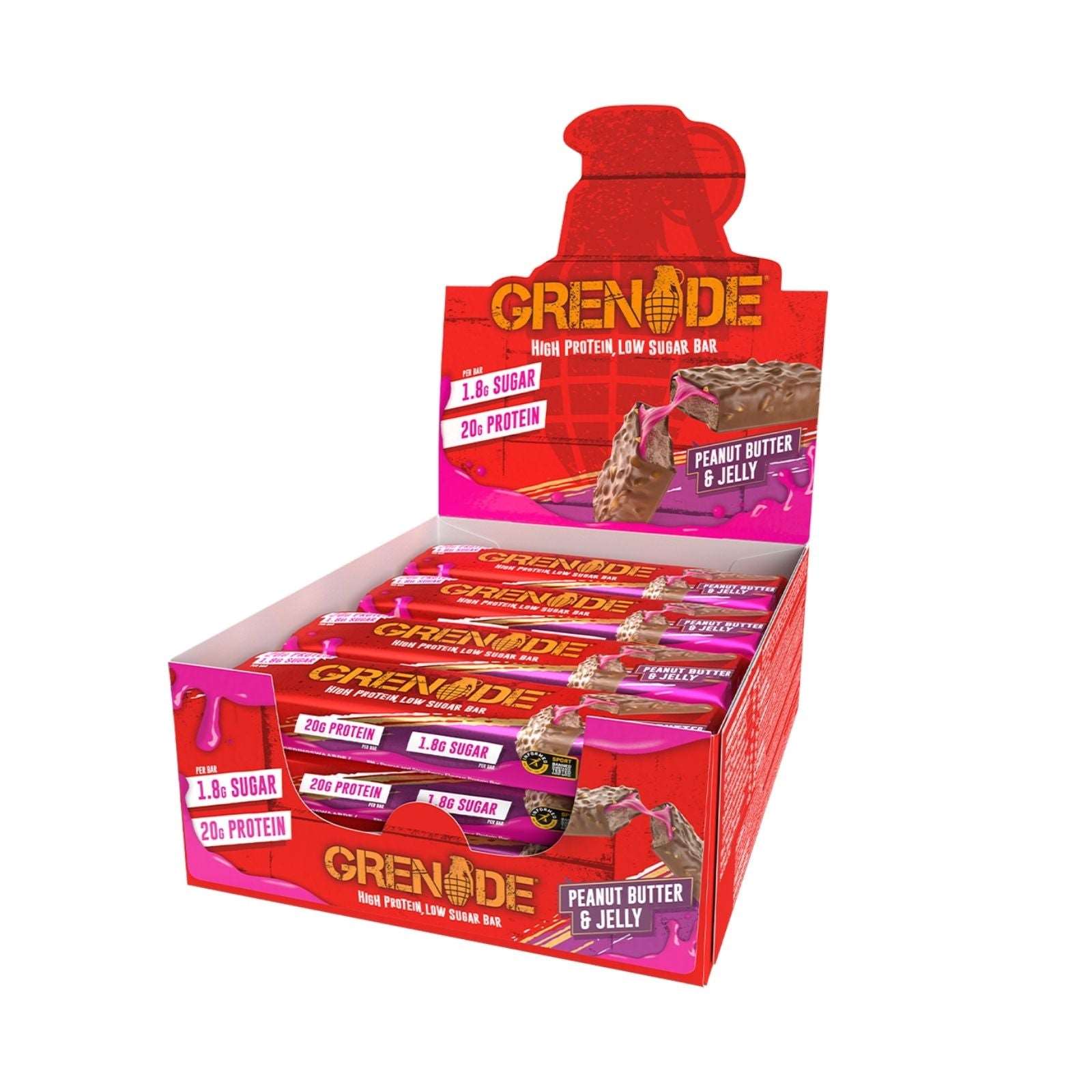 Grenade High Protein Low Sugar Protein Bars 12 x 60g - Discount SupplementsGrenade