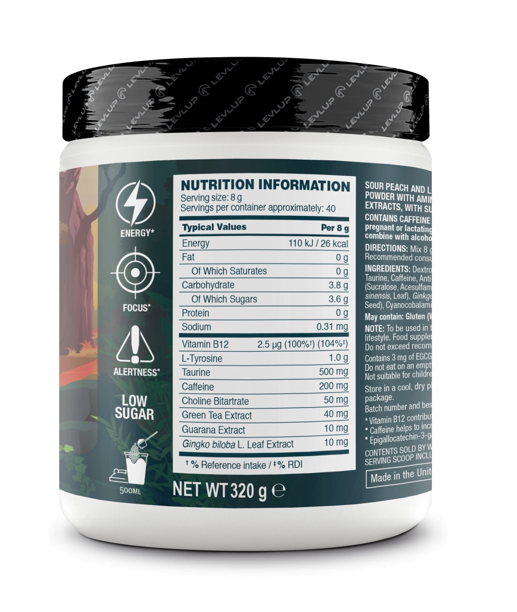 LEVL UP Gaming Booster 320g Shiny Fox - Discount SupplementsLEVL UP