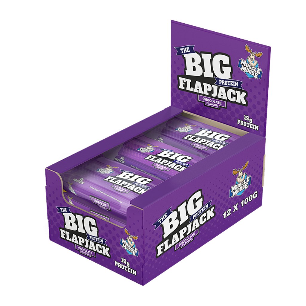 Muscle Moose The Big Protein Flapjack 12 x 100g - Discount SupplementsMuscle Moose