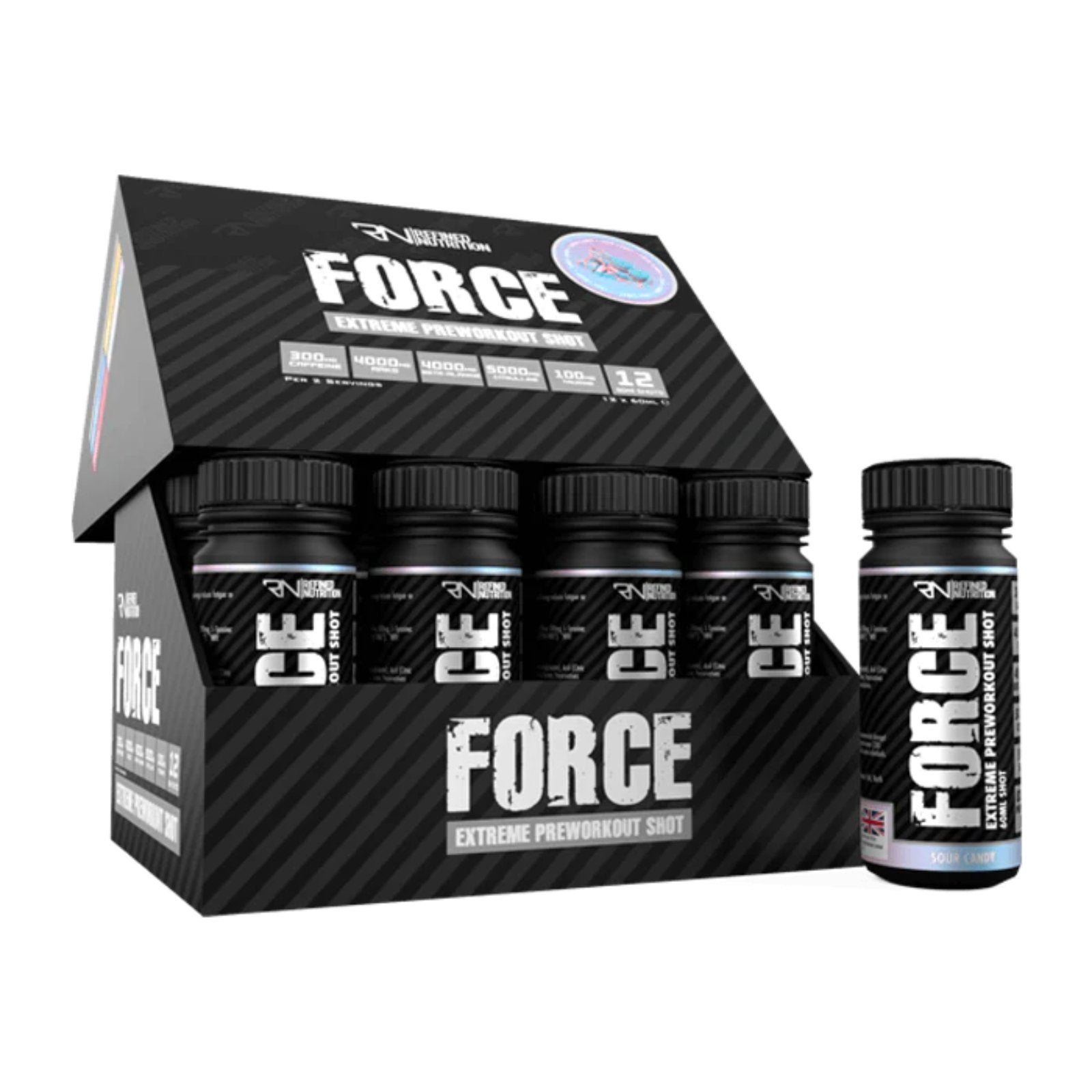 Refined Nutrition Force Stim Pre Workout Shots 12 x 60ml - Discount SupplementsRefined Nutrition