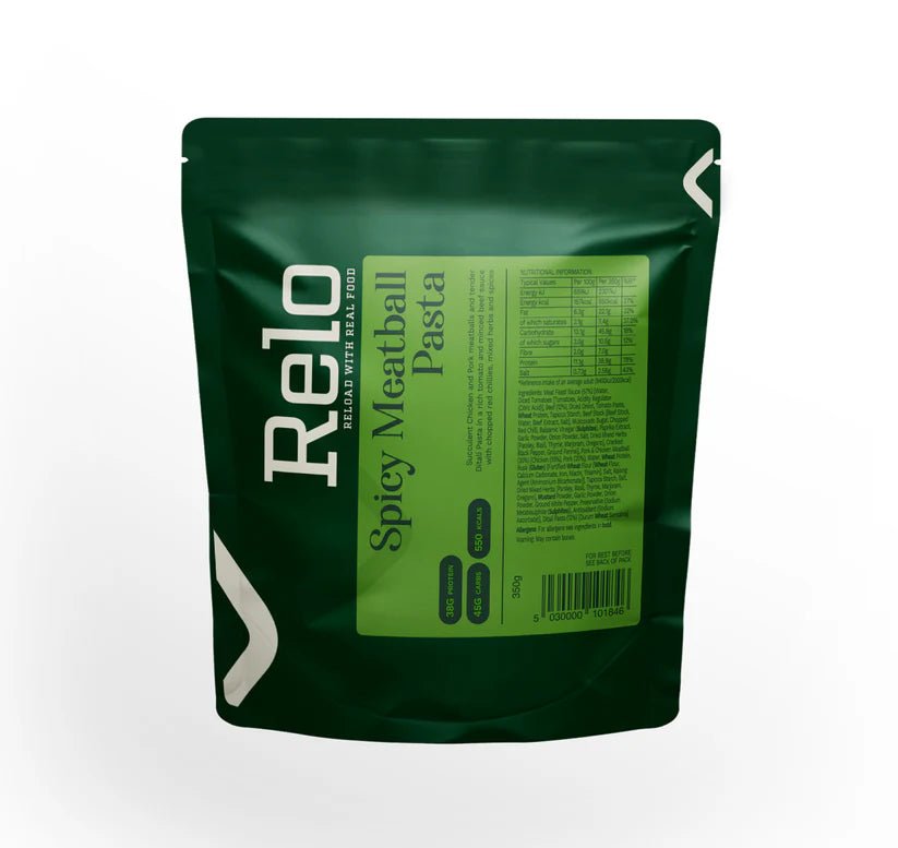 Relo Foods Performance Meal 350g Spicy Meatball Pasta - Discount SupplementsRelo Foods