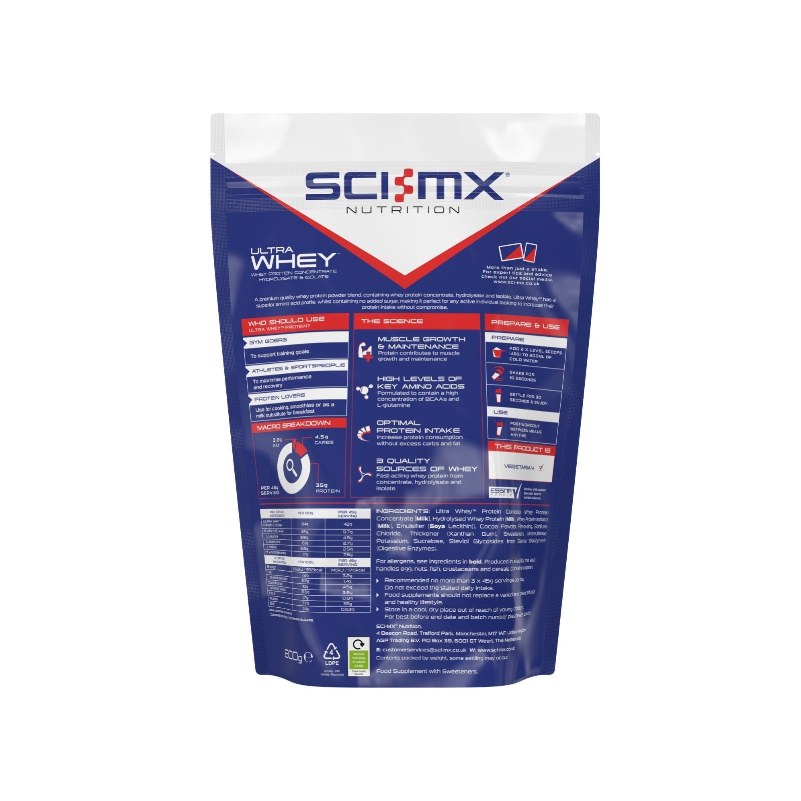Sci - MX Ultra Whey Protein 800g - Discount SupplementsSci - MX