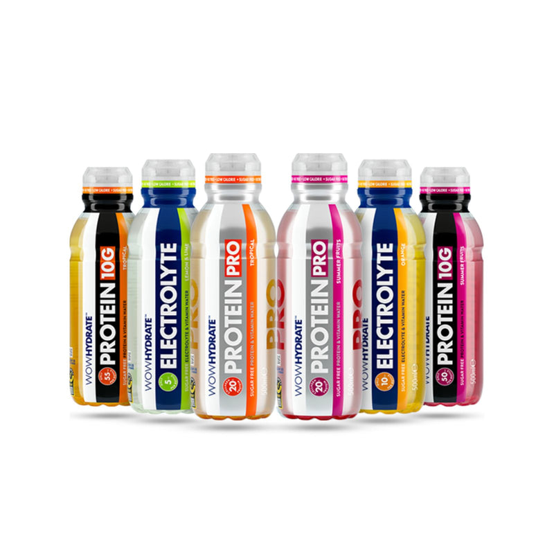 WOW Hydrate Taster Pack Protein & Electrolyte 12 x 500ml