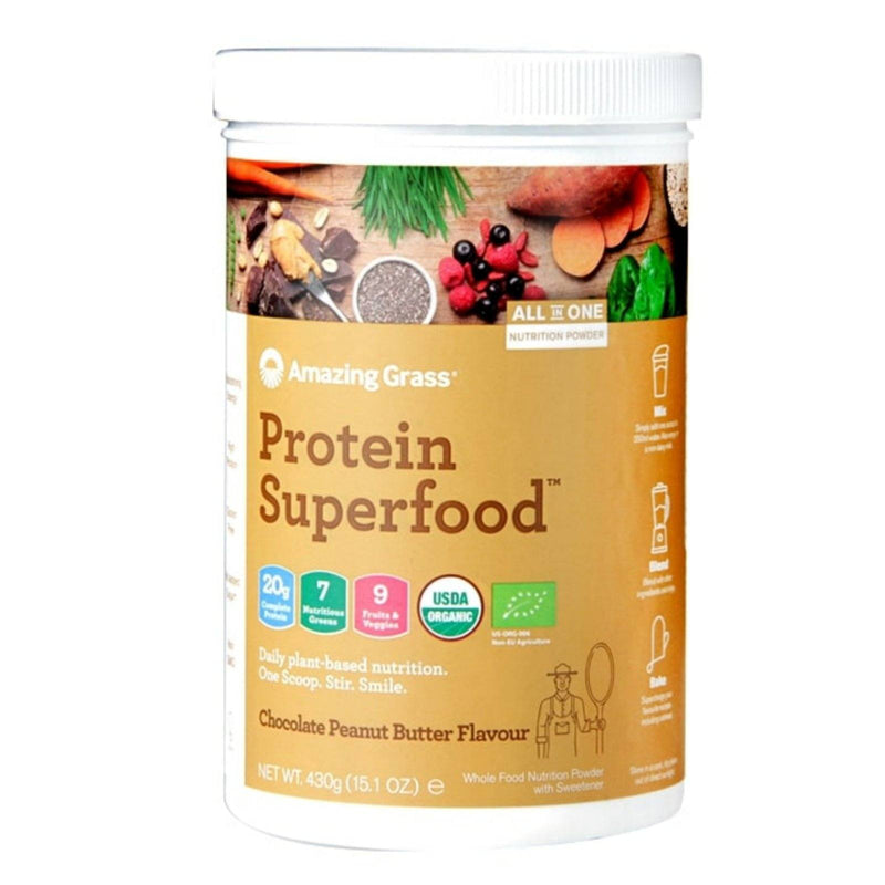Amazing Grass Protein Superfood 430g Choc Peanut Butter