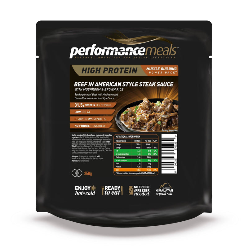 Performance Meals 350g Beef in American Steak Style Sauce